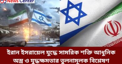 ইরান ইসরায়েল যুদ্ধে সামরিক শক্তি আধুনিক অস্ত্র ও যুদ্ধক্ষমতার তুলনামূলক বিশ্লেষণ